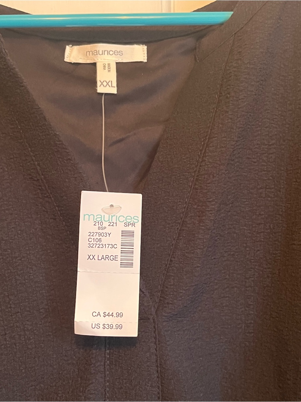 Maurices Black V-Neck Short Sleeve Dress - Picture 3 of 4